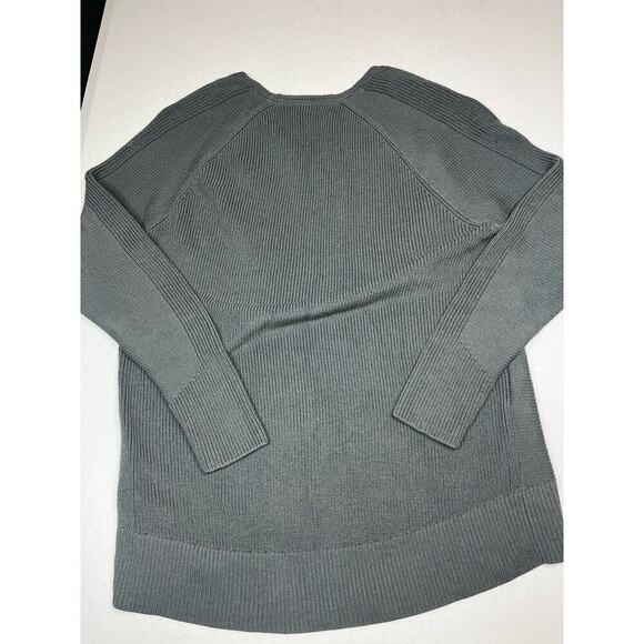 ATHLETA Hanover V-Neck Sweater Merino Wool Blend Knit Size S Gray - Picture 6 of 6